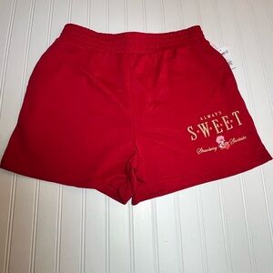 Strawberry Shortcake Size M 8-10 Women’s Red Shorts NWT
